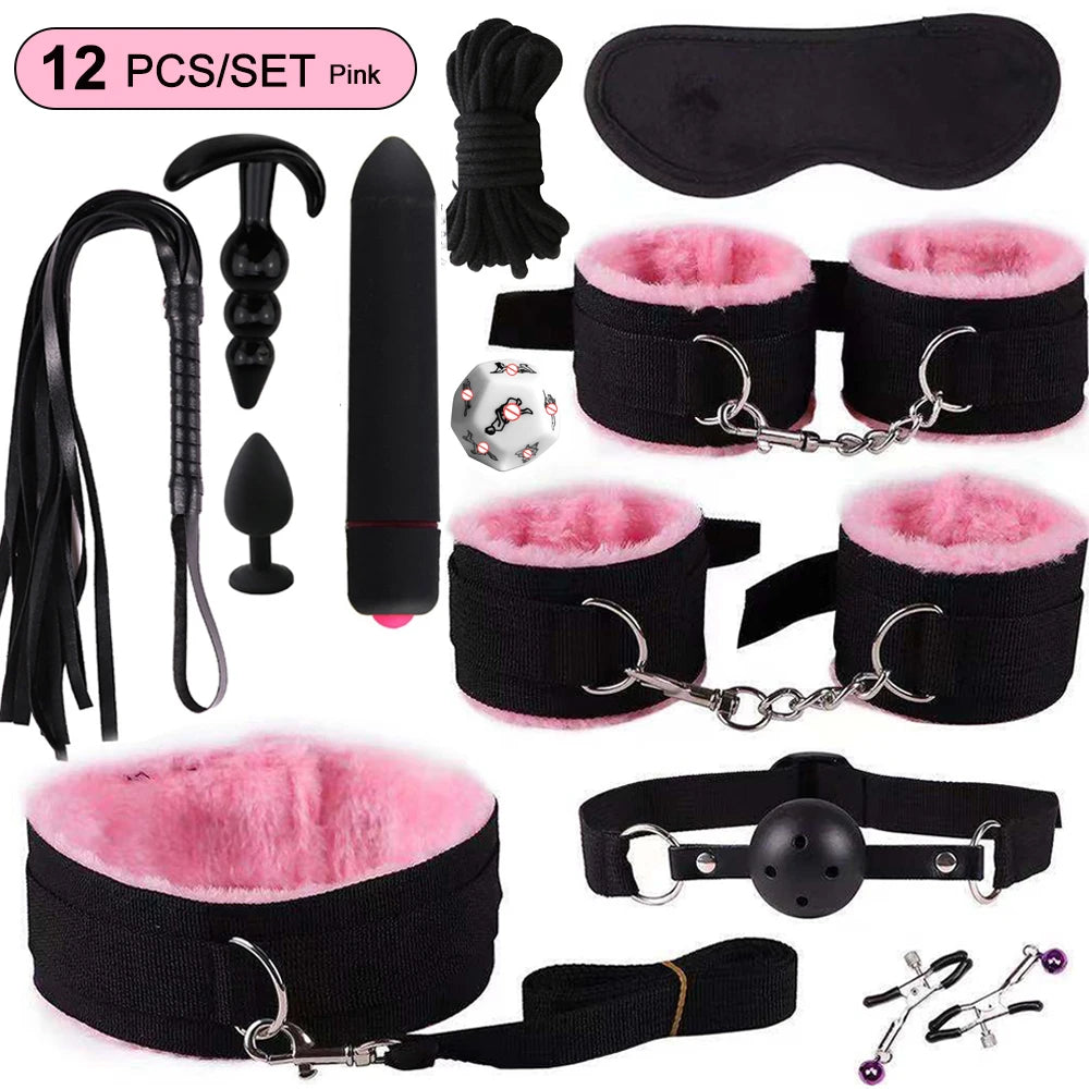 Sex toys for women BDSM sexual couples kit erotic accessories handcuffs for session Anal plug sex game Adult Sexy Toys sexyshop