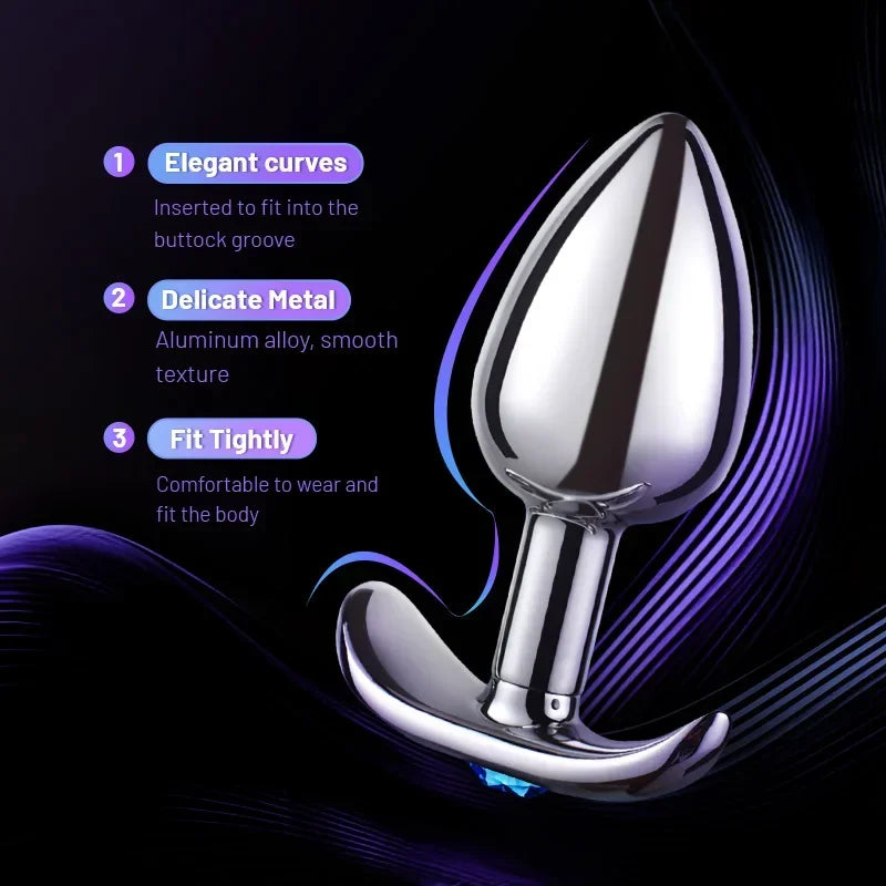 Anal Plug Metal Anchor Base Women Butt Plug Couple Adult Sex Toy Aluminum Alloy Man Butt Plug Trainer Adult Sex Anal Masturbator