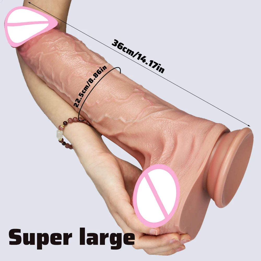 Super Huge Dildo Realistic Suction Cup Penis Lesbian Masturbate Dick Sexy Silicone Dildos for Women Gay Dildio Adult Sex Toys