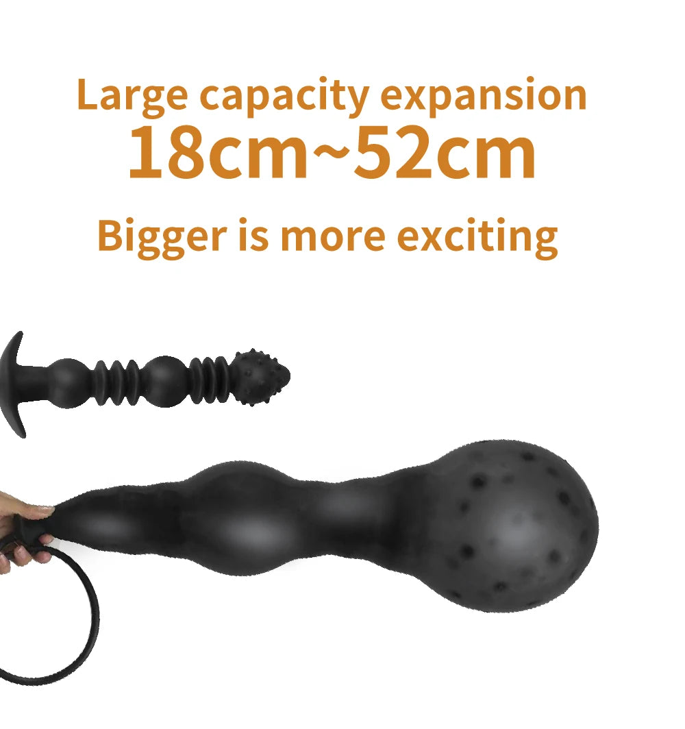 BDSM Vibrator Inflatable Anal Plug Huge Butt Plug Dildo Pump Vaginal Anus Expansion Prostate Massager Sex Toys for Woman Men Gay