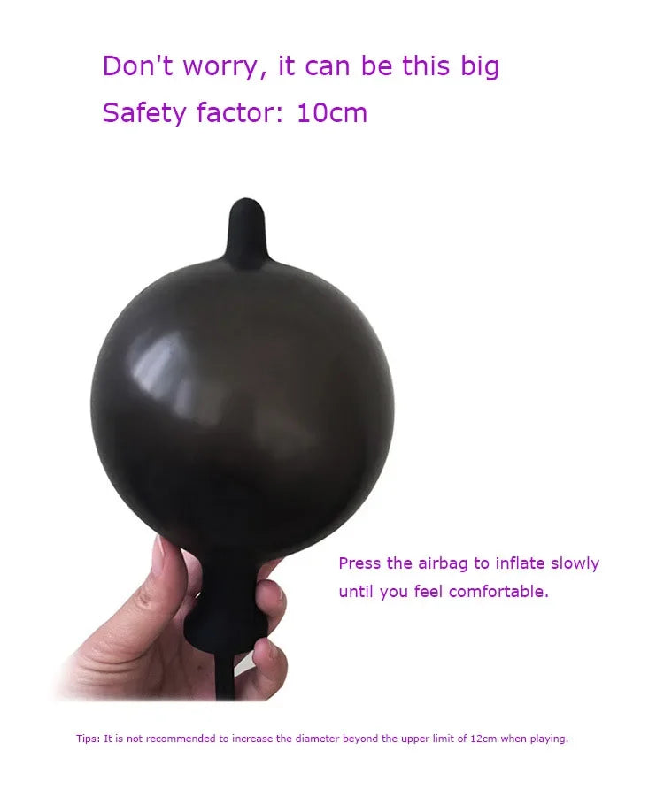 Inflatable Anal Dildo Plug Expandable Butt Plug with Pump Sex Toys for Women Men Anal Dilator Massager Adult Products Silicone