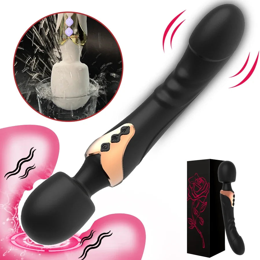 Vibrator Powerful Dildos Dual Motor Silicone Large Size Wand G-spot Massager For Couple Clitoris Stimulator For Adults Sex Toy