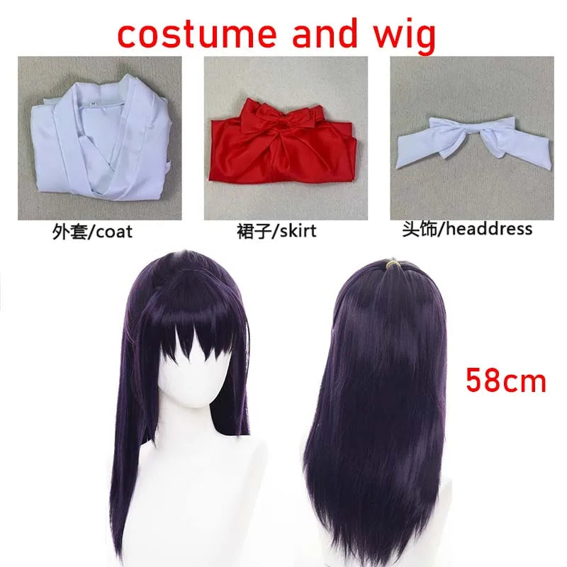 Iori Utahime Cosplay Costume Girls  Kimono Suits Woman Tops Dress Halloween Party Iori Utahime outfits headwear for comic con