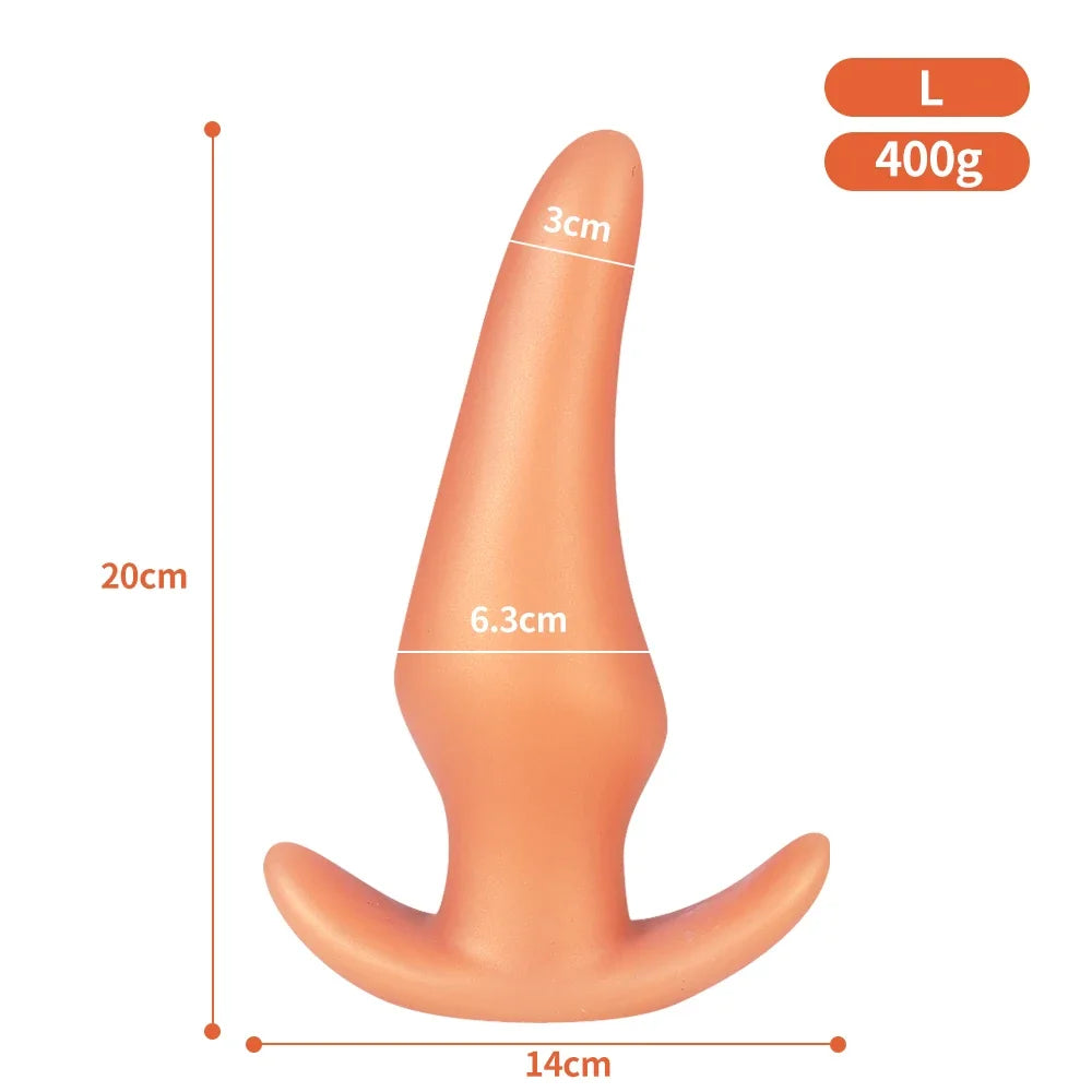 Wearable Anti Drop Soft Anal Plugs Prostate Massage Liquid Silicone Huge Butt Plug Anal Training Comfortable To Wear Butt Plug