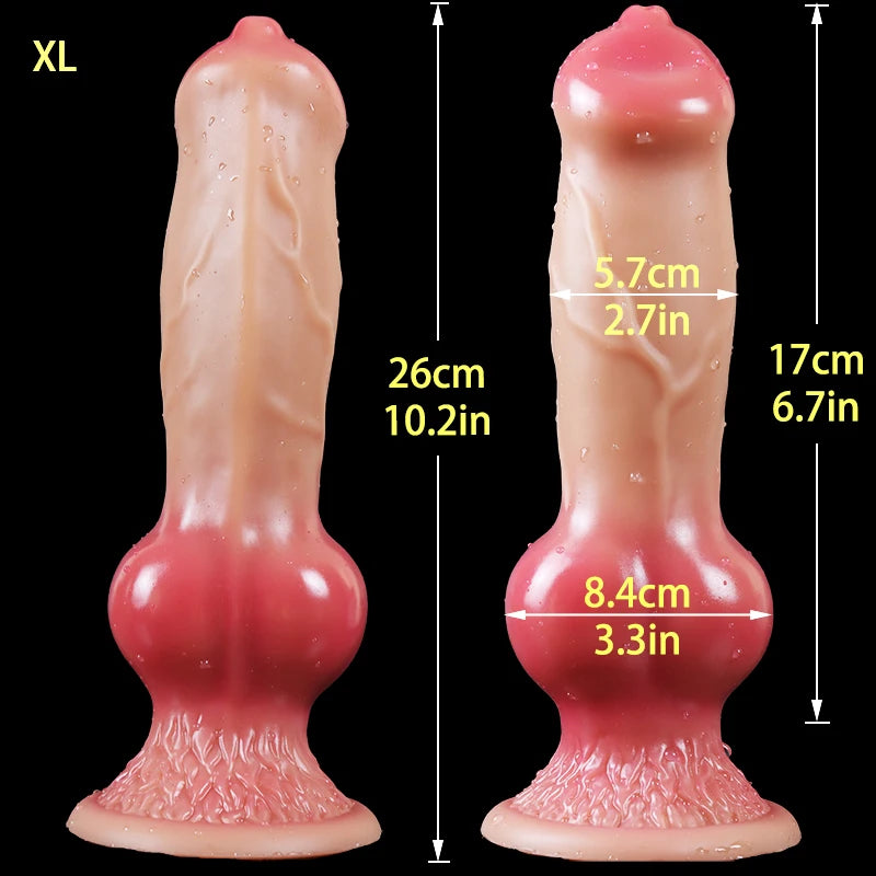 Realistic Penis with Suction Cup Dog Dildo/Huge Dildo Animal Big Butt Plug Giant Monster Cock Dick Adults Supplies for Men Women