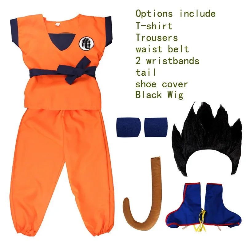 2025  Costume cosplay Goku Super Saiyan Cosplay Cosplay Uomini adulti Tute anime Costumi di carnevale di Halloween