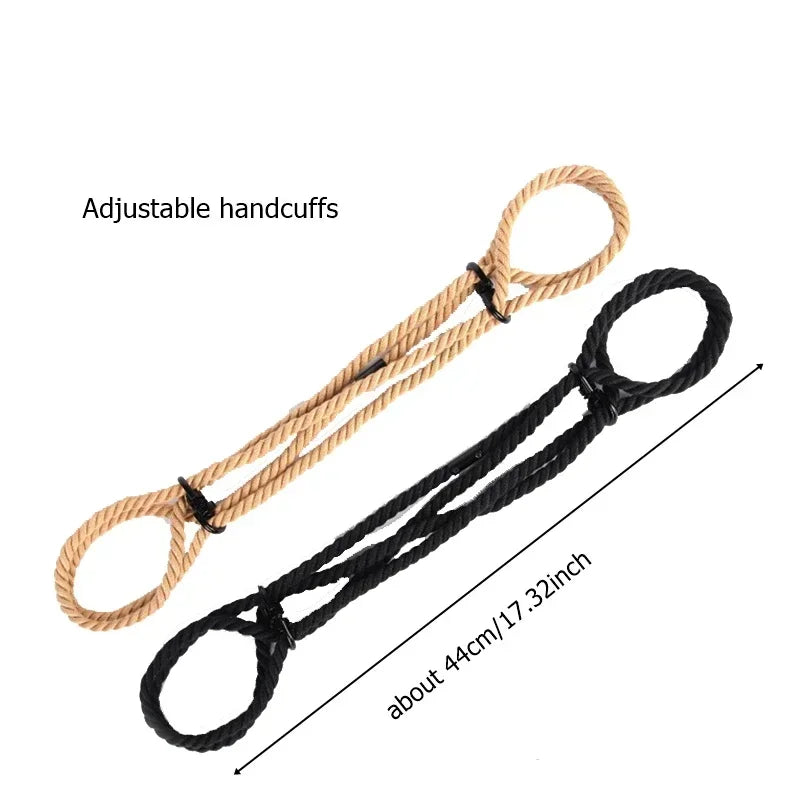 Adjustable Erotic Slave Bdsm Bondage Restraint Rope Shackles Handcuffs Fetish Binding Toys Adult for Couples Exotic Accessorie