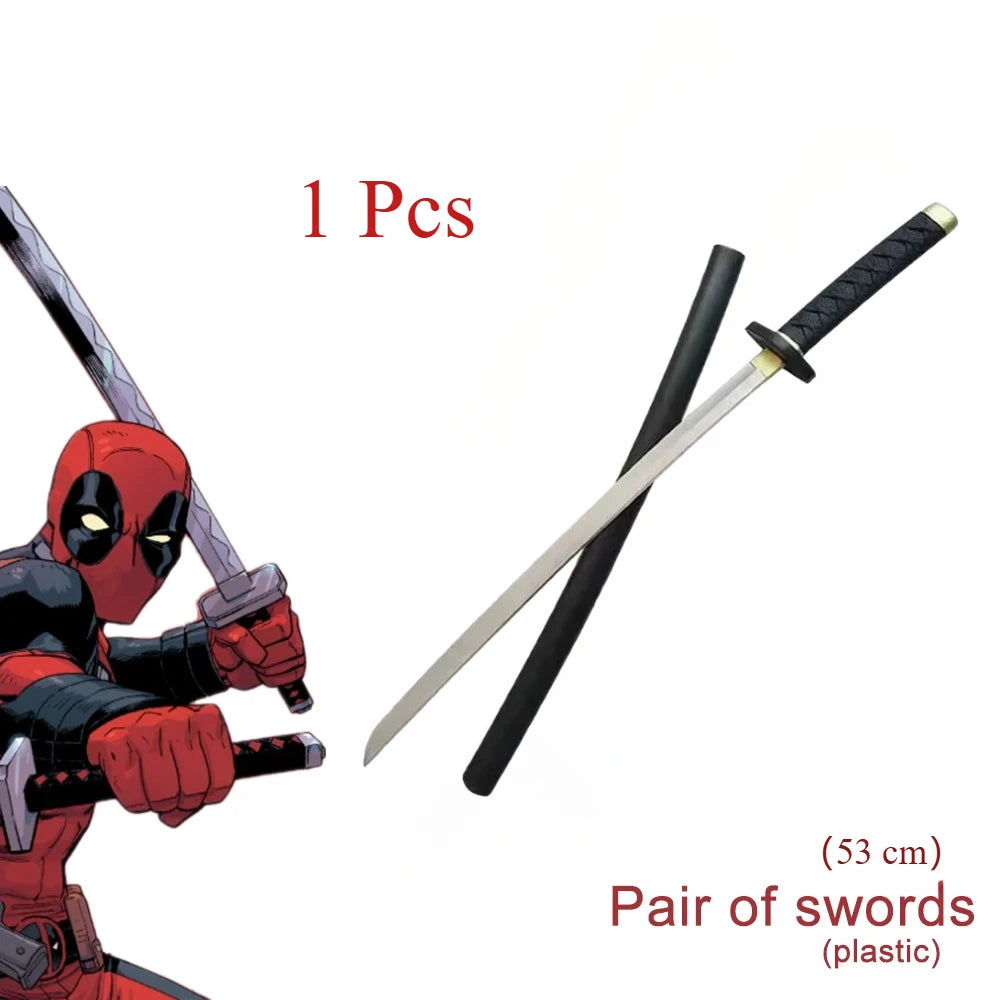 Deadpool Costume Accessories Belt Swords Blades Pistol Holster Superhero Cosplay Props Toys Wade Wilson Role Play