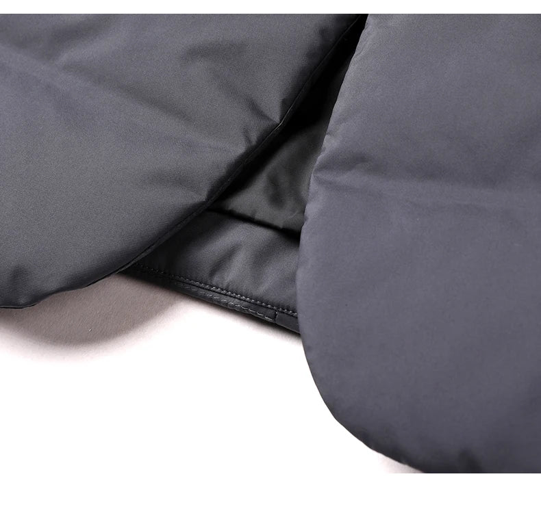 Men's Winter Fashion High-Quality down Jacket 90% White Duck down Warm Coat with Removable Scarf Suit Collar M-4XL Sizes