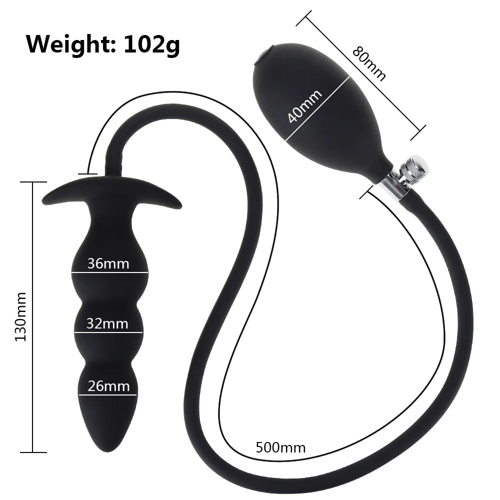 Silicone Inflatable Extra Large Anal Plug Expandable Anal Plug Sex Toy Unisex Huge Dildo Pump Anal Dilator Adult Products