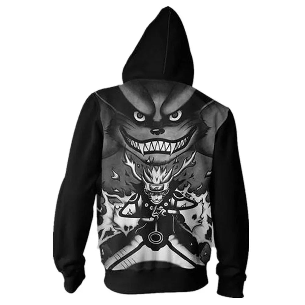 Anime Zip Hoodie Jackets Cosplay Clothes Costumes Men Hoodies Sweatshirts Zipper Tops Sasuke Sweatshirt Kakashi Tops