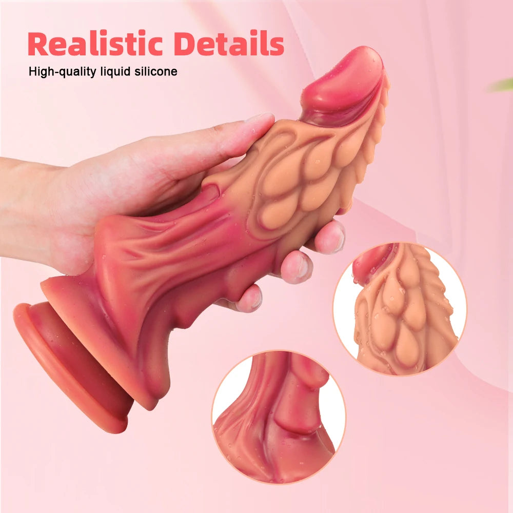 Colourful Glowing Dildo Sex Toys for Women Men Luminous Anal Plug Dick Penis Huge Dragon Monster Soft Big Butt Plug Adult Toy