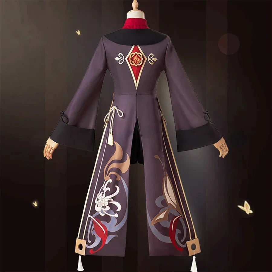 CN Costume Uniform Wig Cosplay Anime Game Genshin Impact Hutao Cosplay Hu Tao Chinese Style Halloween Costumes For Women
