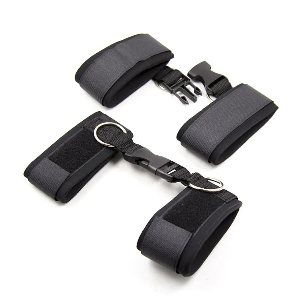 Bed BDSM Bondage Adult Erotic Sex Toys for Women Couples Games Nylon Handcuffs Ankle Cuffs Under Sextoys Sexual Accessories 18+