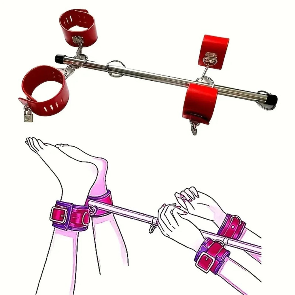 Bondage Sex Toy Set for Couples Sexual Slave BDSM Bondage Equipment Bar Spreader SM Slavery Handcuff Leg Cuffs 18+ Sex Toy Kits