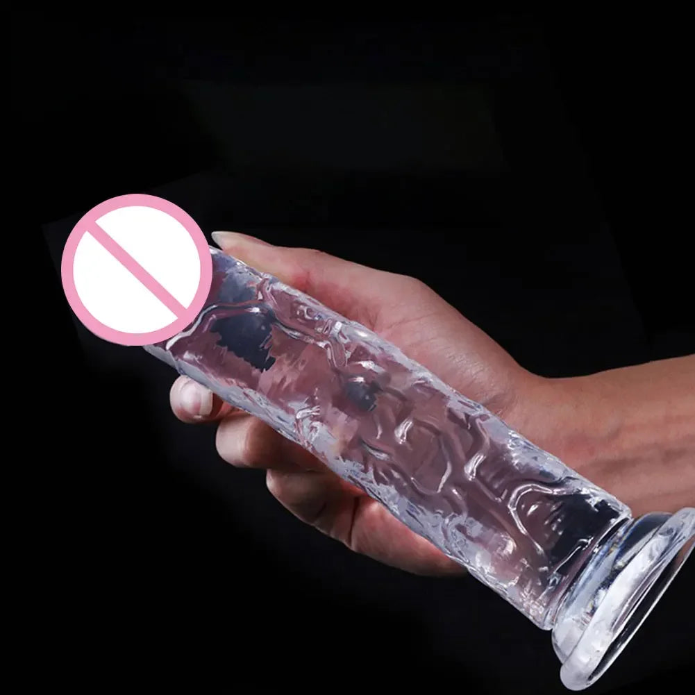 Dildos Jelly Dildo 7 Sizes Transparent Dildos Soft Butt Plug Small Penis Anal Sex Toys Female Masturbator Man Gay Penis