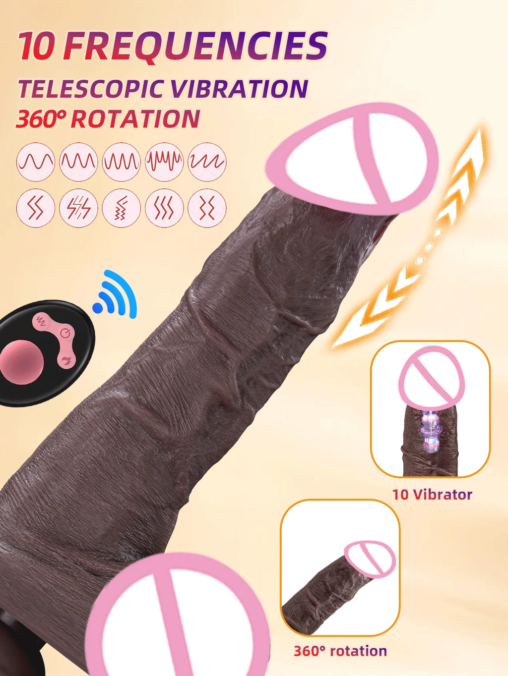 Telescopic Vibrator Dildo Heating Realistic Big Penis Female Vagina Massager Anal Plug Masturbator Sexy Adult Sex Toys For Women