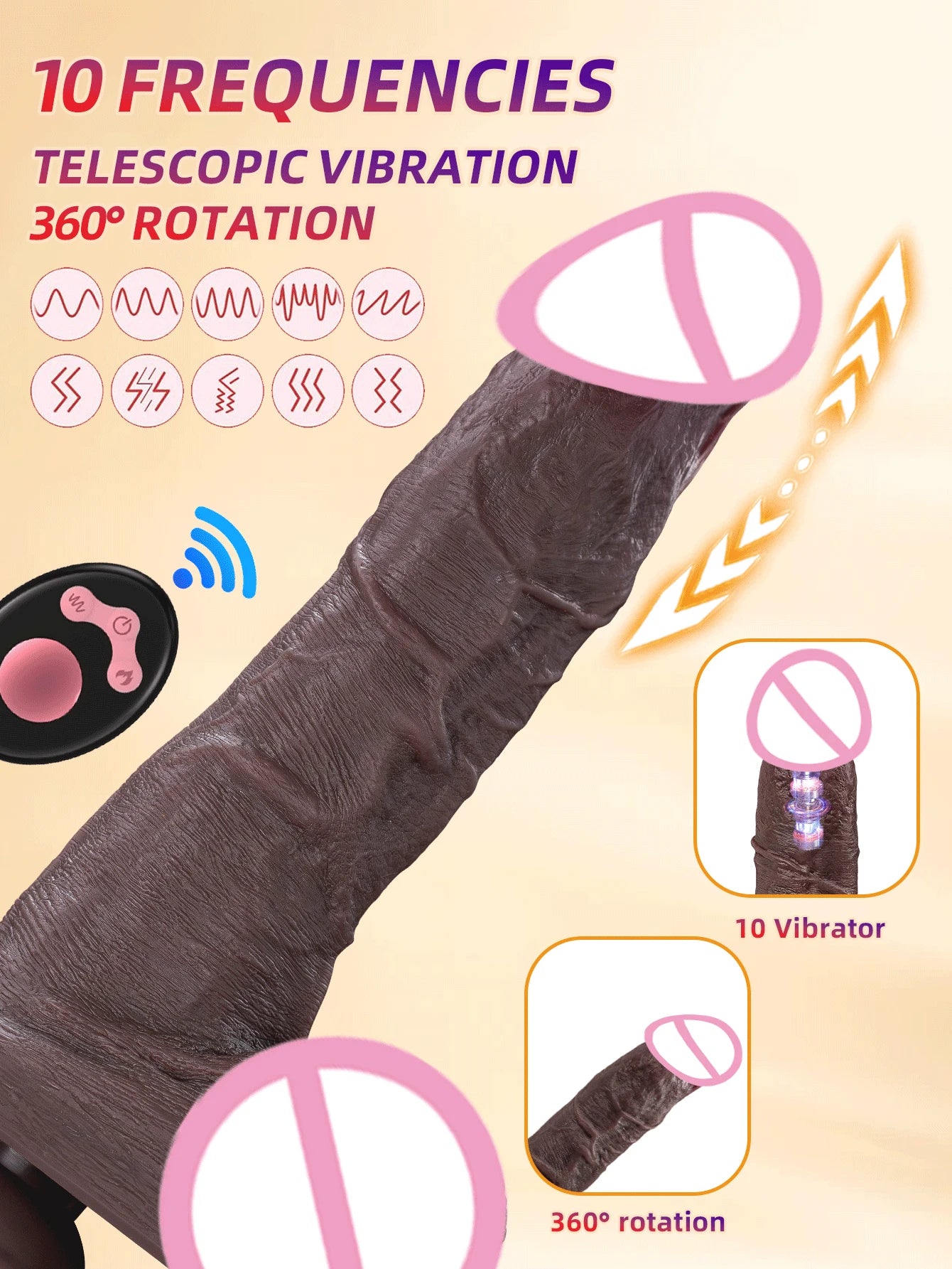 Telescopic Vibrator Dildo Heating Realistic Big Penis Female Vagina Massager Anal Plug Masturbator Sexy Adult Sex Toys For Women