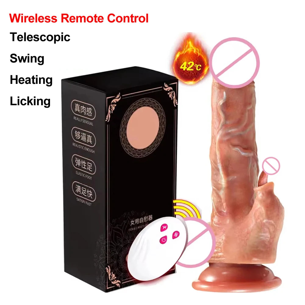 Male Penis Realistic Dildo Rotating Vibrating Man Cock Thrusting Sexy Shopping Penis Vibrator Adult Erotic Sexy Toy for Women