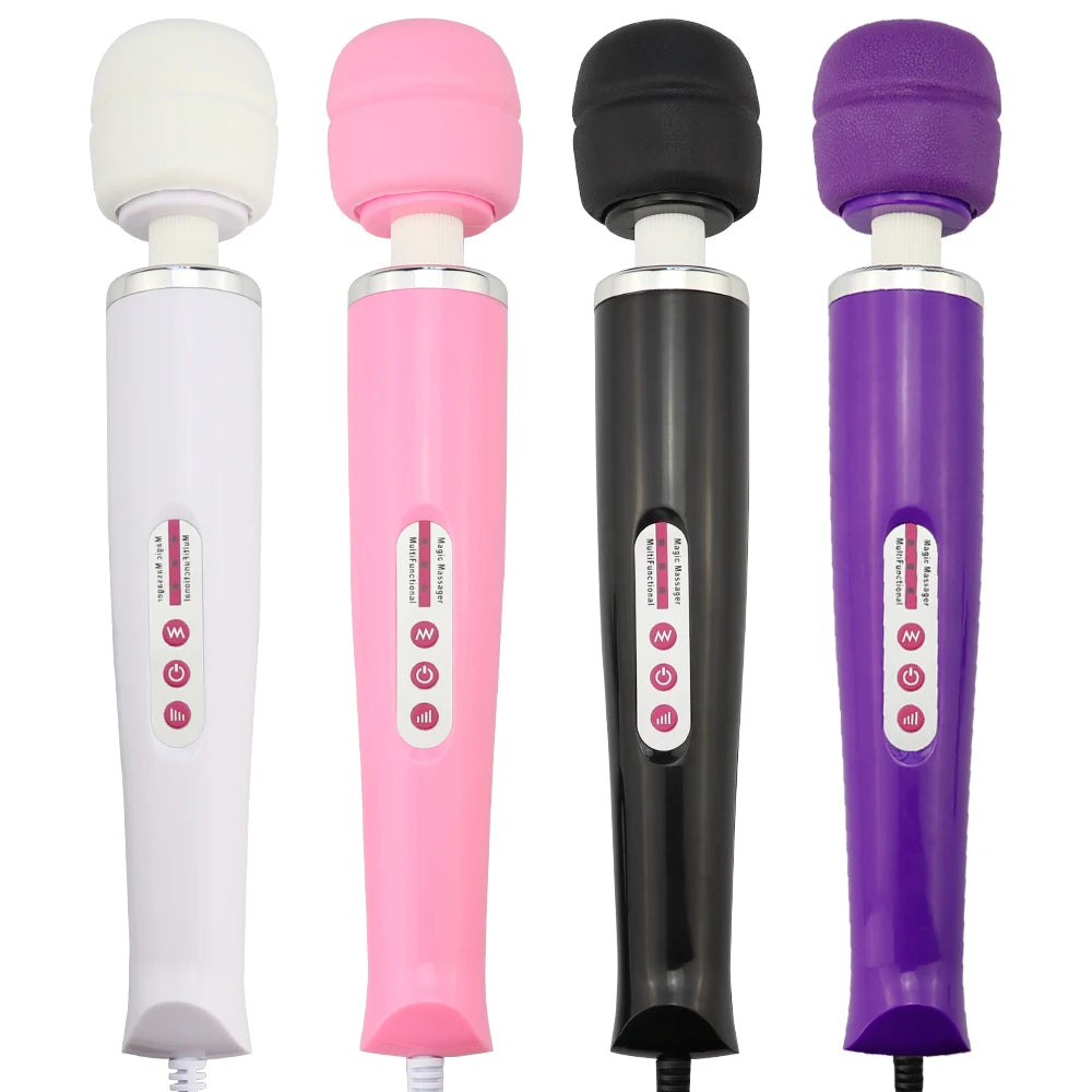 Super strong vibration massager with multiple frequencies to stimulate orgasm. Adult sex toy suitable for female masturbation.