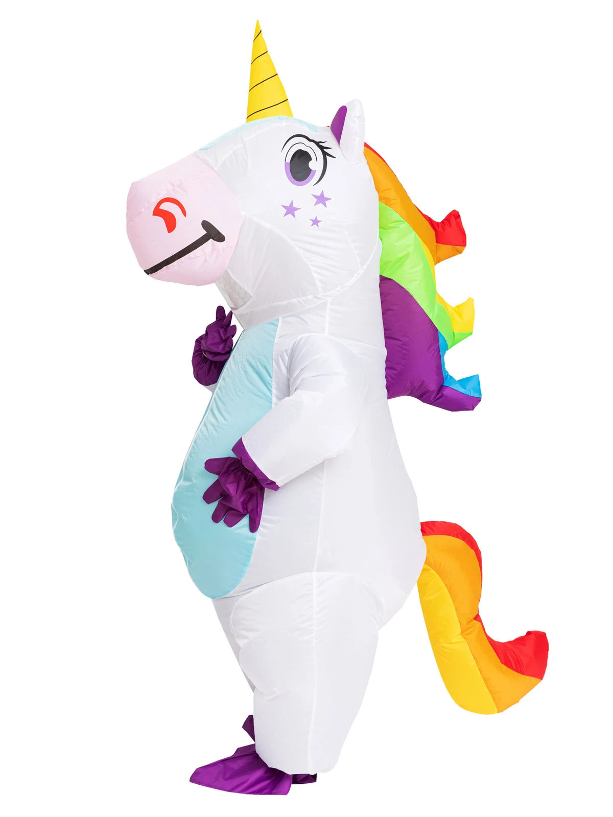 anime Inflatable Unicorn Costume Pink Full Body Unicorn Cosplay Costumes with Blower Funny Party Halloween Costume for Adult
