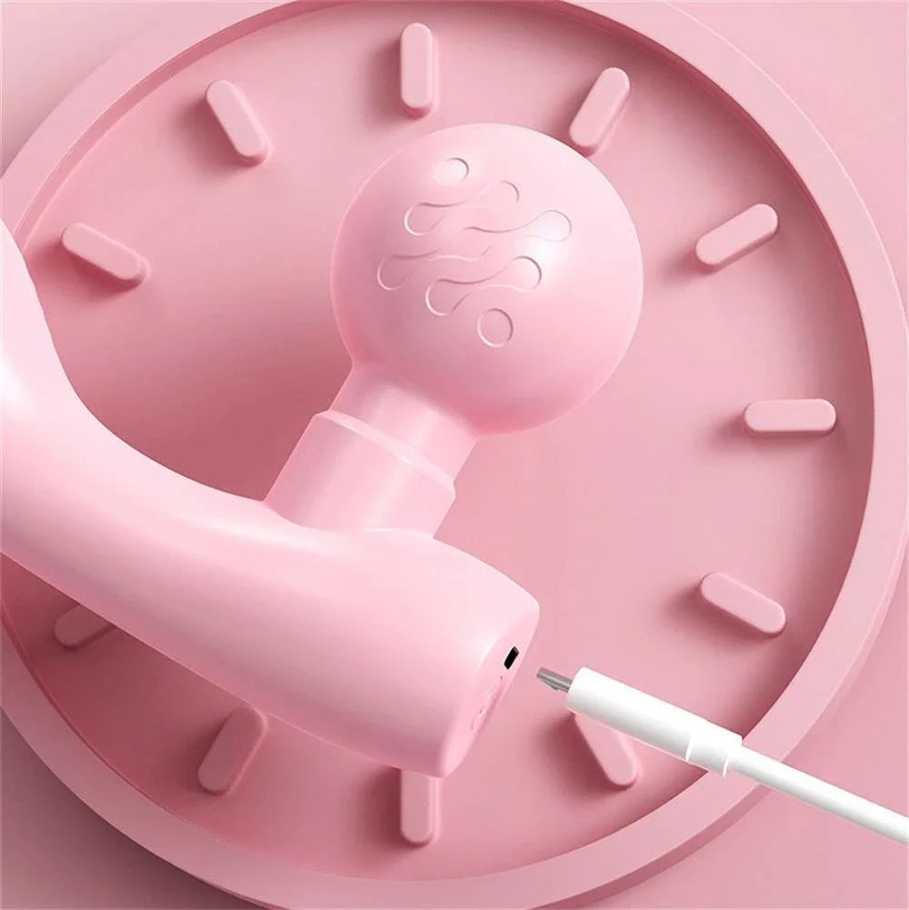 Sensual Dual-Headed Massager, Dual-Motor Vibrating Fascia Gun, Portable Rechargeable Muscle Relaxation Massager