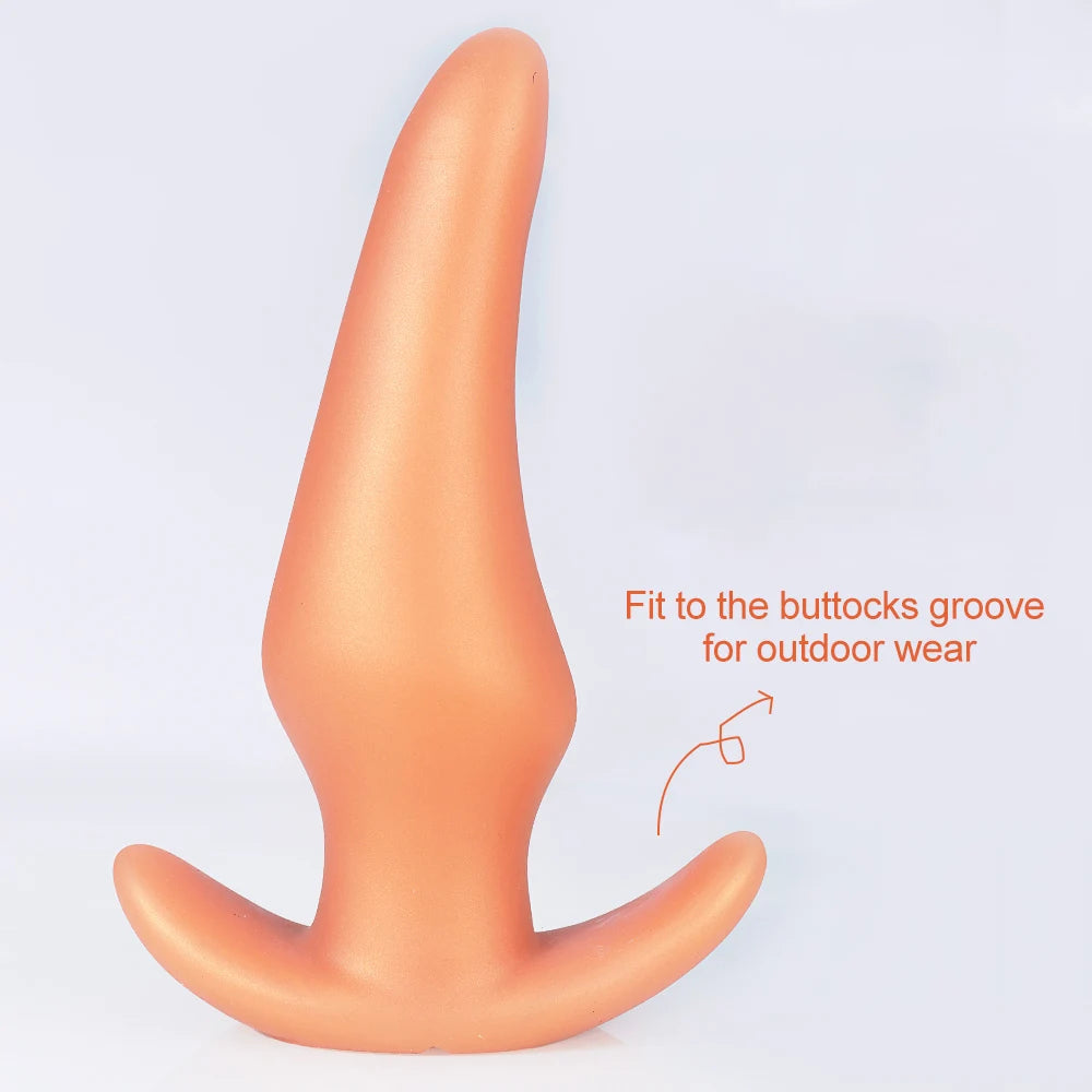 Wearable Anti Drop Soft Anal Plugs Prostate Massage Liquid Silicone Huge Butt Plug Anal Training Comfortable To Wear Butt Plug
