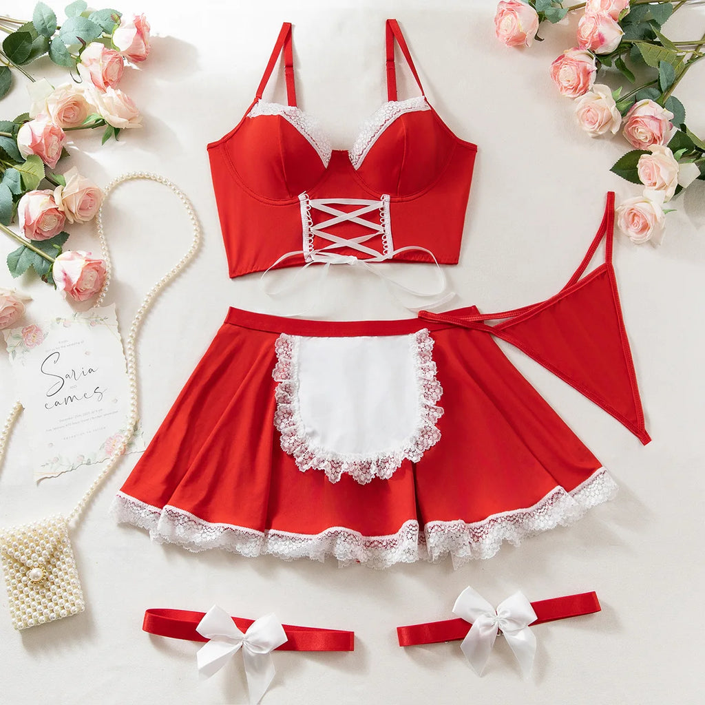 Cosplay Sexy Erotic Lingerie Women Bra And Panty Garters Sexy Lingerie Sets For Sex Women's Underwear Set Female Sexy Costumes