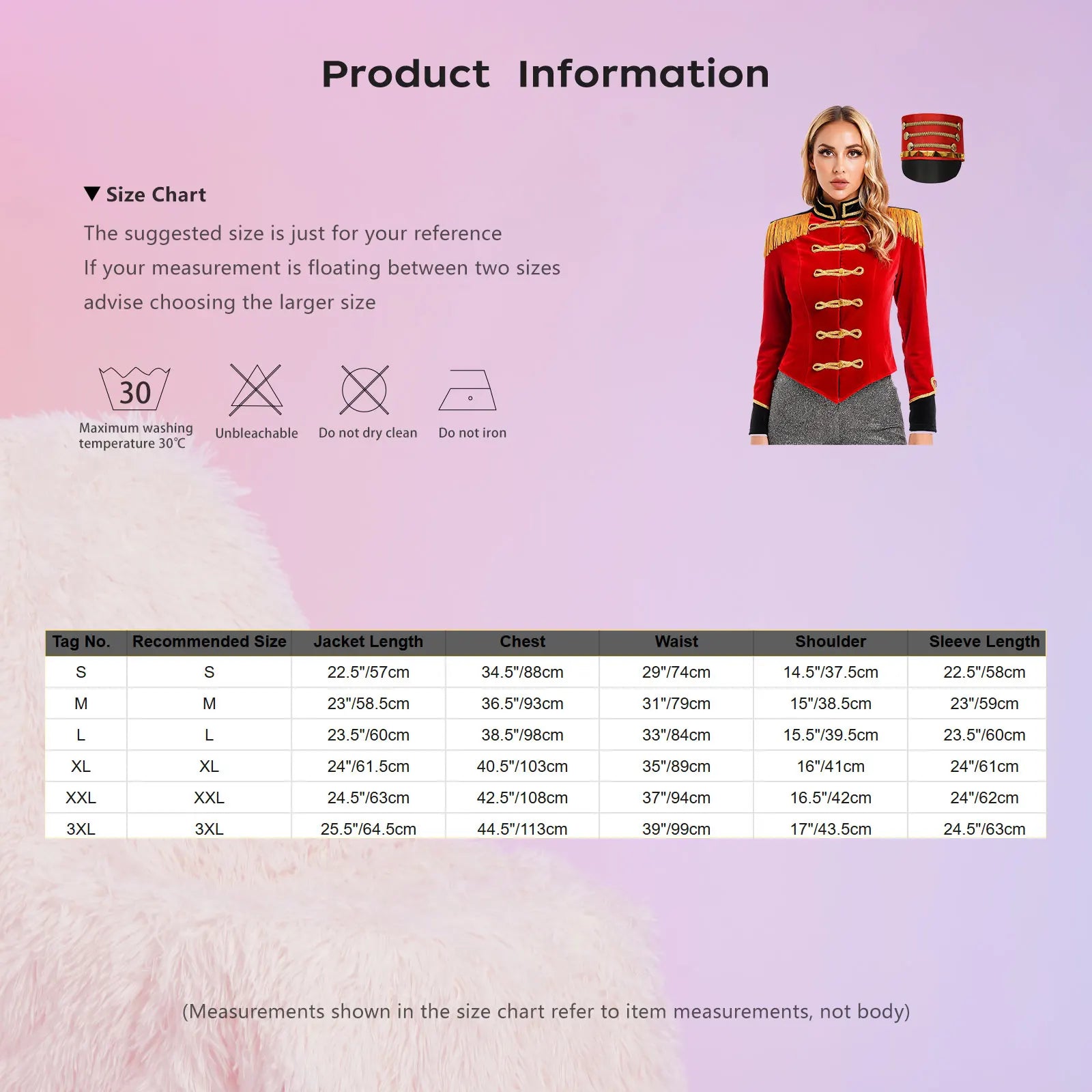 Womens Marching Band Drummer Costume Long Sleeve Circus Ringmaster Jacket Nutcrackers-hat Honor Guard Uniform Drum Major Outfits