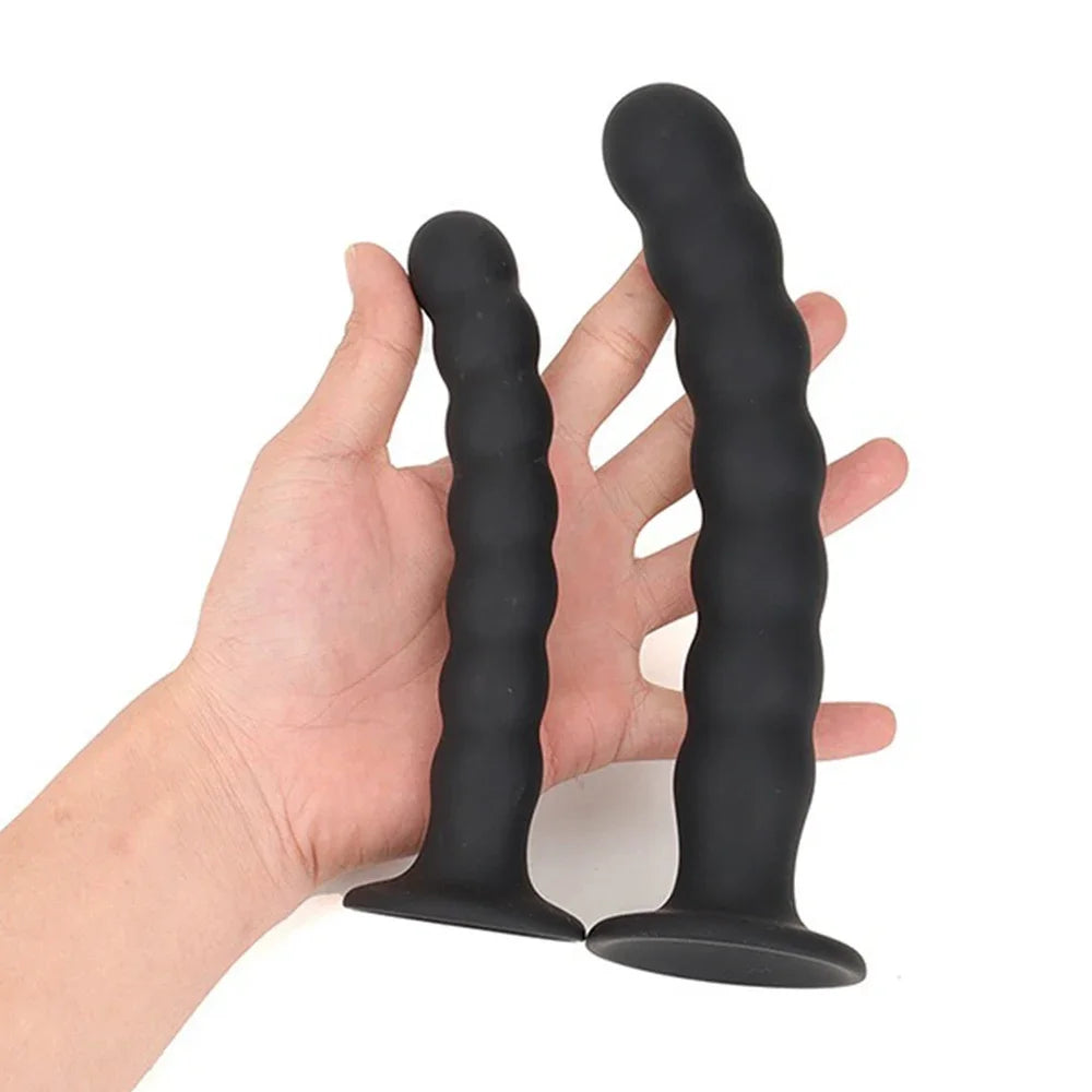 Anal Plug Prostate Massager Sex Products Vaginal Stimulator With Strong Sucker Silicone Bead Dildo Sex Toys for Man and Woman