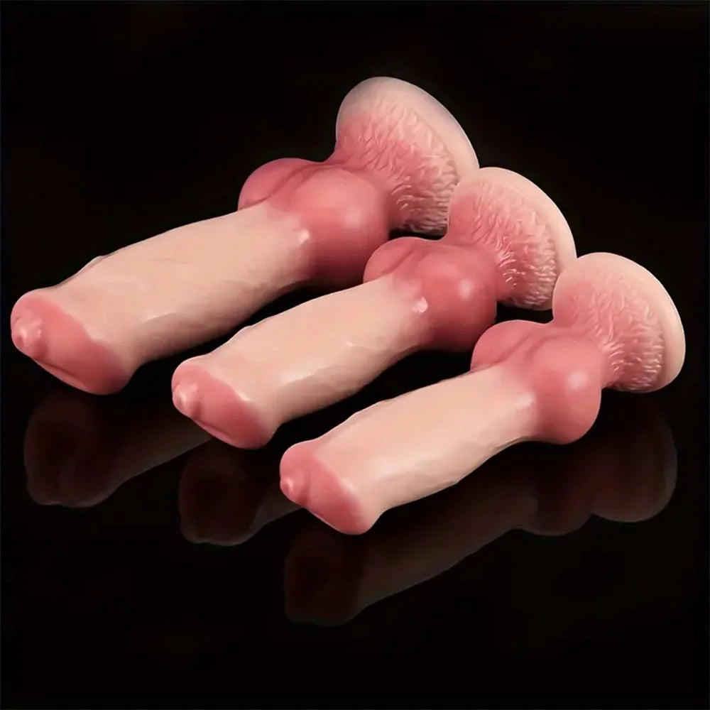 Realistic Dog Dildos Huge Penis Double Penetration Anal Butt Plug Vagina Masturbation Monster Cock Dick Sex Toys for Men Women