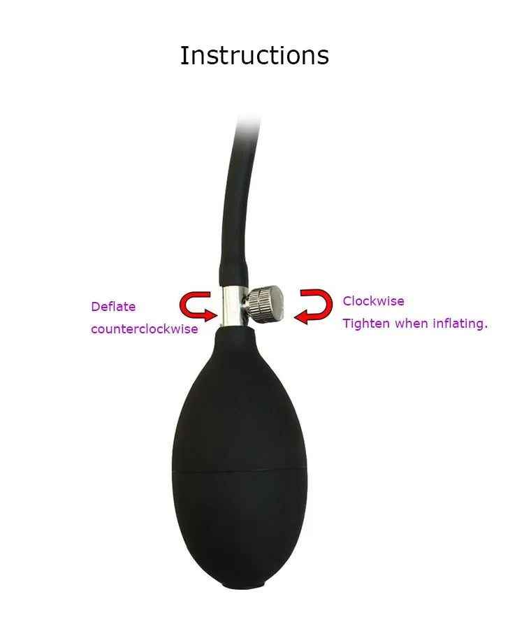 Inflatable Anal Dildo Plug Expandable Butt Plug with Pump Sex Toys for Women Men Anal Dilator Massager Adult Products Silicone