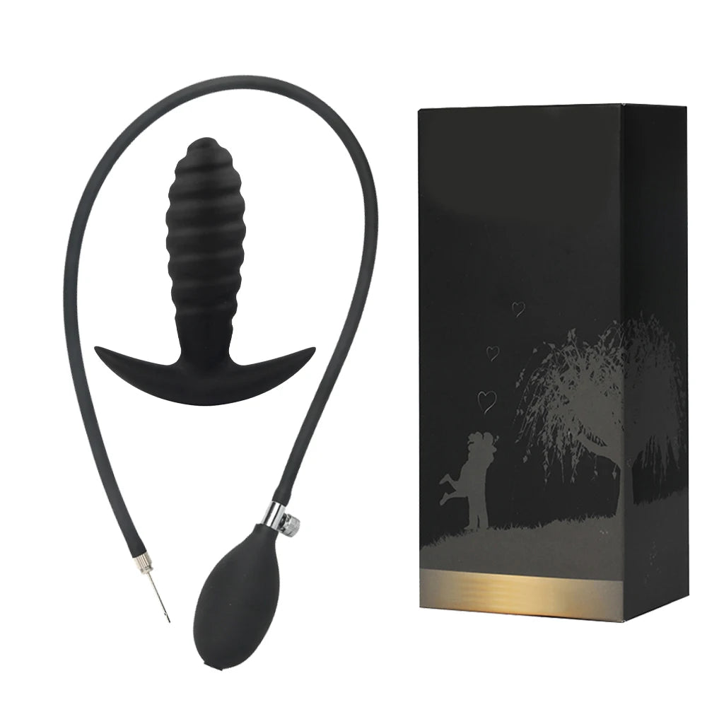 Inflatable Pump Anal Plug Silicone Super Big Butt Plug Dildo Prostate Massager Anus Extender Dilatador Sexules Toy for Women Man