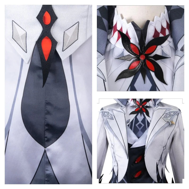 Arlecchino The Knave Cosplay Costume Genshin Impact  Fatui Harbinger Wig Set Servant Snezhnaya Halloween Costumes For Women