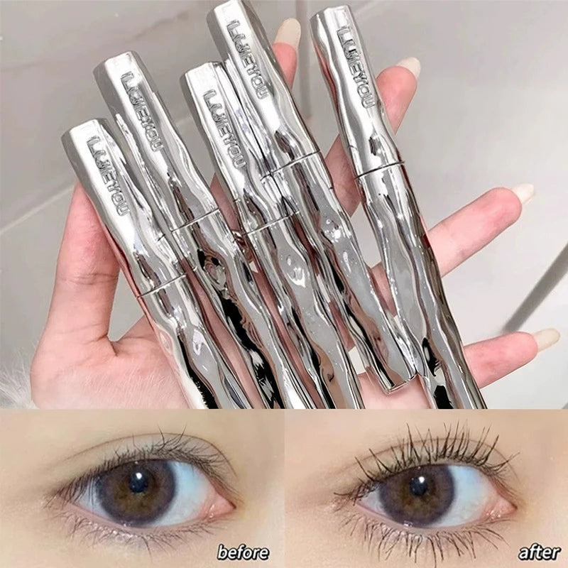 1/2pcs Steel Tube Mascara - Fiber Volumizing Mascara Eye Makeup,Dense Lash Application,Longlasting Wear for Parties Festivals