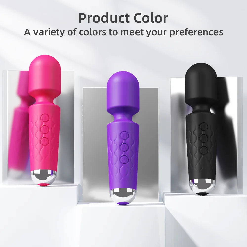 Powerful Clitoris & G-Spot Vibrator - USB Rechargeable AV Massager, Sexual Wellness Erotic Sex Toy for Women, Adult Product