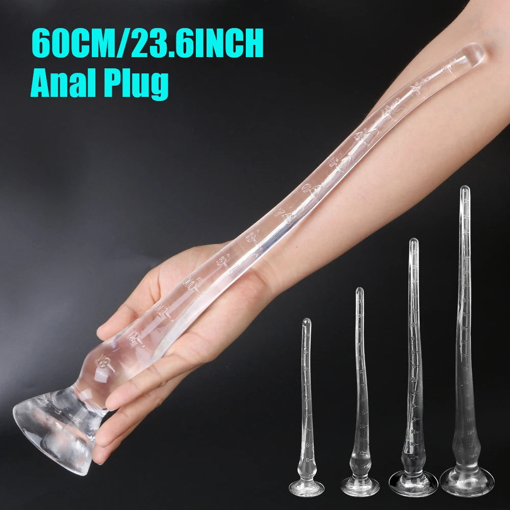 Buttplug Big Size 60CM 23.6IN Anal Plug With Suction Cup For Womans Men Gay Sexshop Anus Whip Tentacle Dildo Super Long Sex Toy