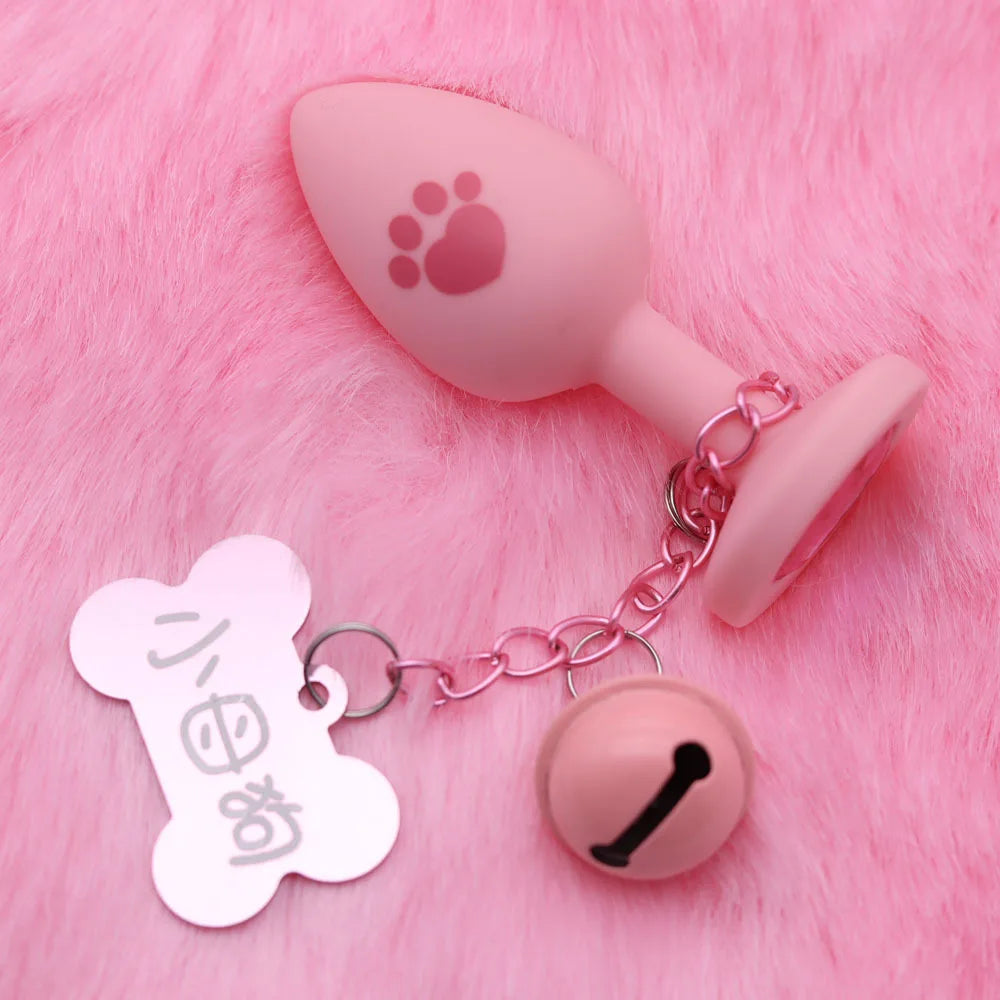 Anal Plug With Bell Ring Ass Small Plug Sex Toys for Gays Butt Silicone Anal Massager Stimulator Dildo Anal Adults Masturbation