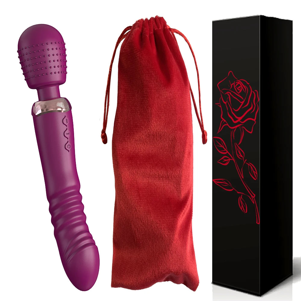 Powerful 3 motors fast Thrusting and Dildos Vibrator silicone large size Wand G-Spot Massager Sex Toy For Couple  Stimulator
