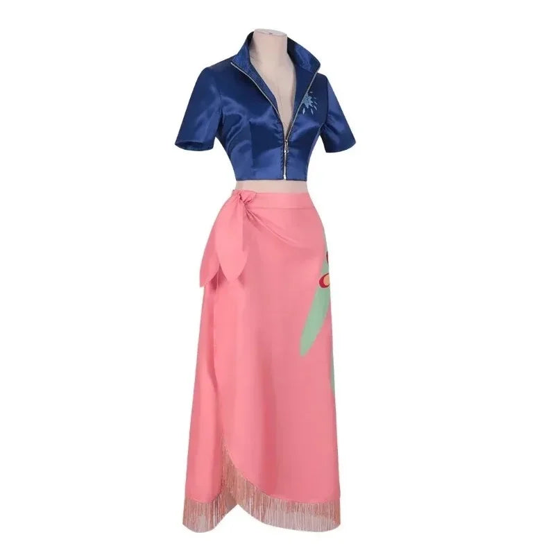 Nico Robin Cosplay Costume Dress Outfits Anime Cosplay Costume Glasses Wig Suit Costumes For Girl Halloween Carnival Party Suit