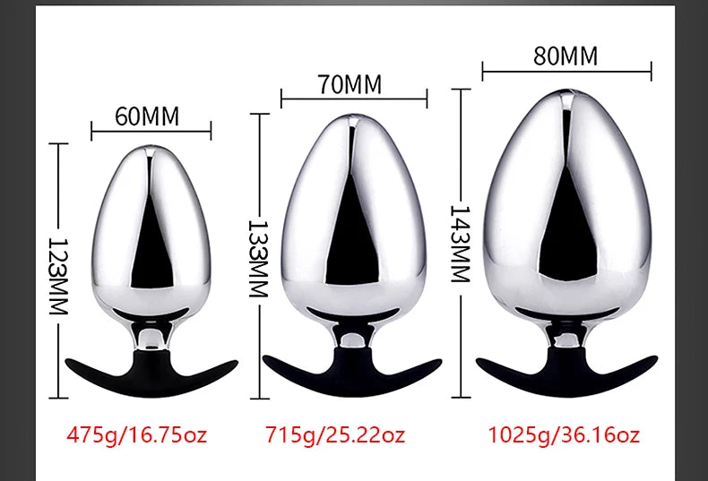 Extra Big Diameter Dilatador Anal Expander Metal Buttplug Adult Sex Toys Masturbator Large Anal Plug G Spot Butt Plugs for Women