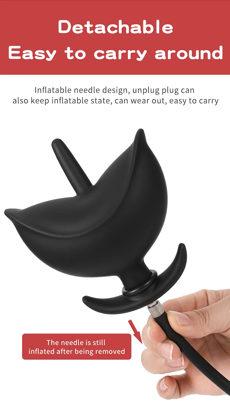 BDSM Vibrator Inflatable Anal Plug Huge Butt Plug Dildo Pump Vaginal Anus Expansion Prostate Massager Sex Toys for Woman Men Gay