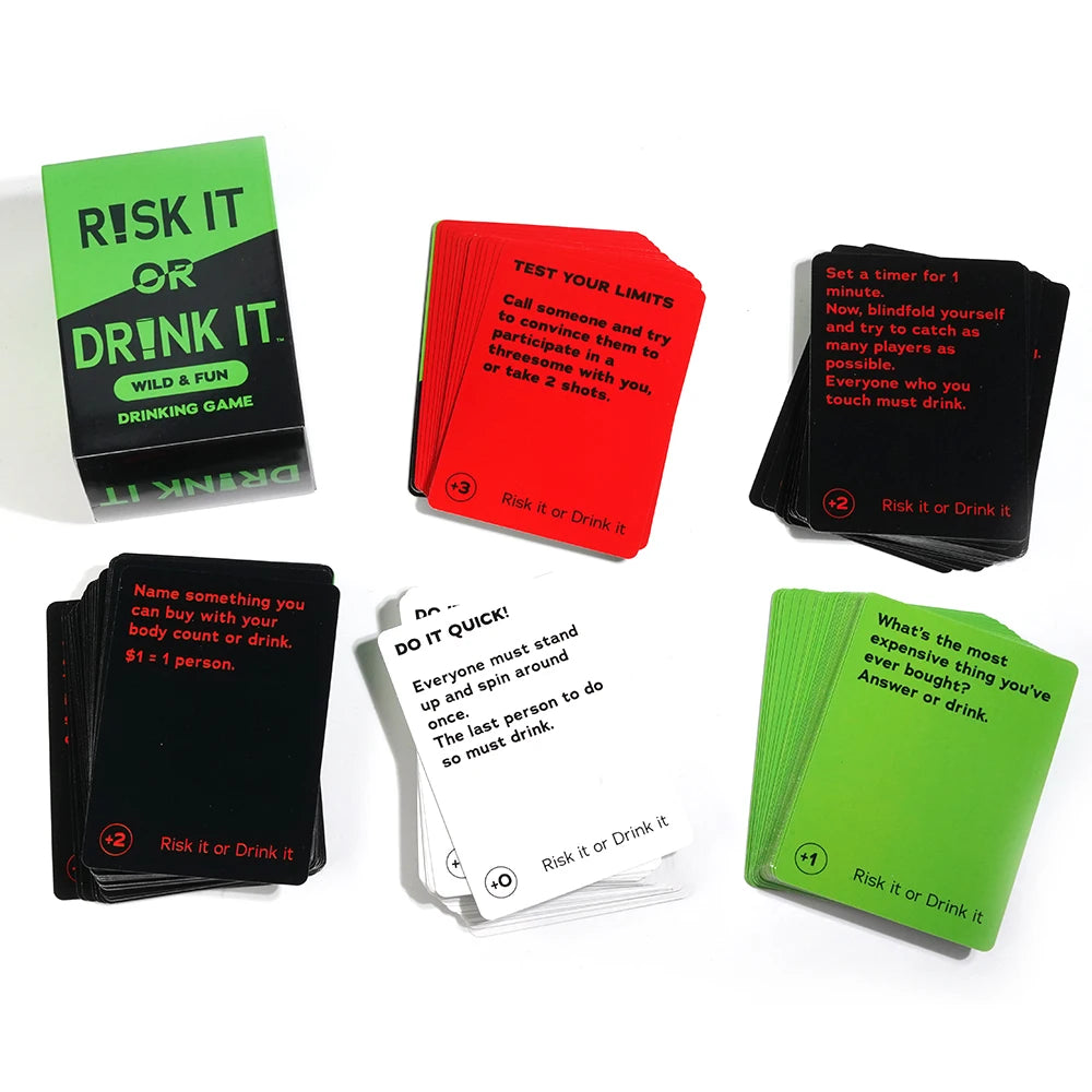 Risk It Or Drink It Fun Party Game For College Card Game Drinking Game Pregame Night Hilarious Dares Challenges Questions Adults