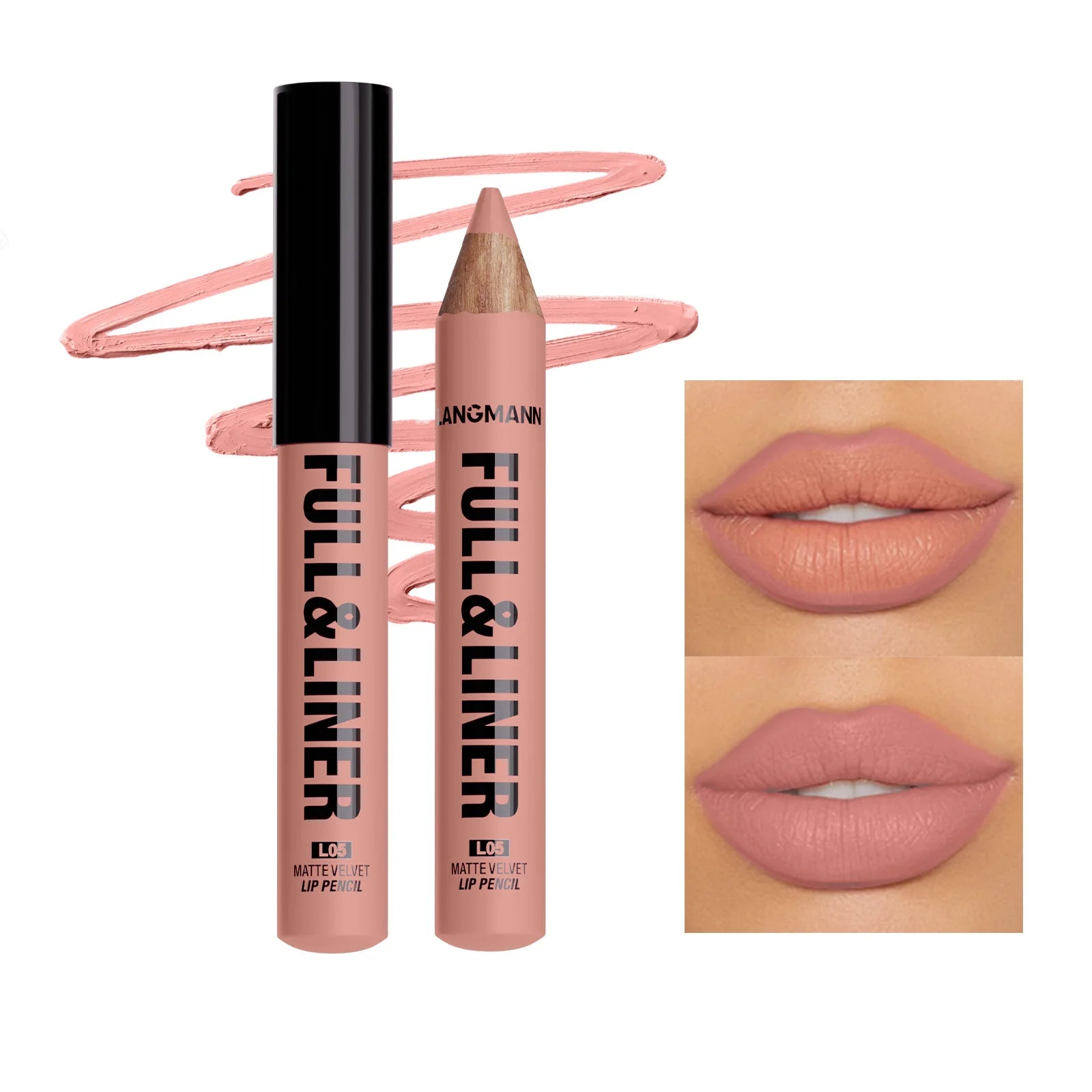 Wooden Matte Brown Lip Liner Pencil 12 Colors Velvet Nude Pink Lipstick Pencil Lasting Soft Smooth Lipliner Outline Lips Contour