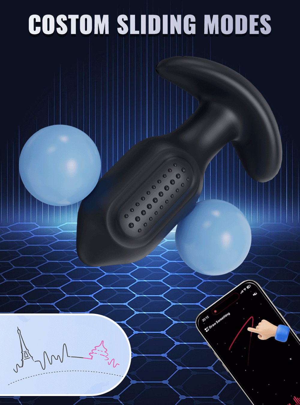 Anal Plug Vibrator Gay Massager Glow Anal Toy Butt Plug Stimulator Masturbation Tools Penetration Anal Plug Vibrating Man Women