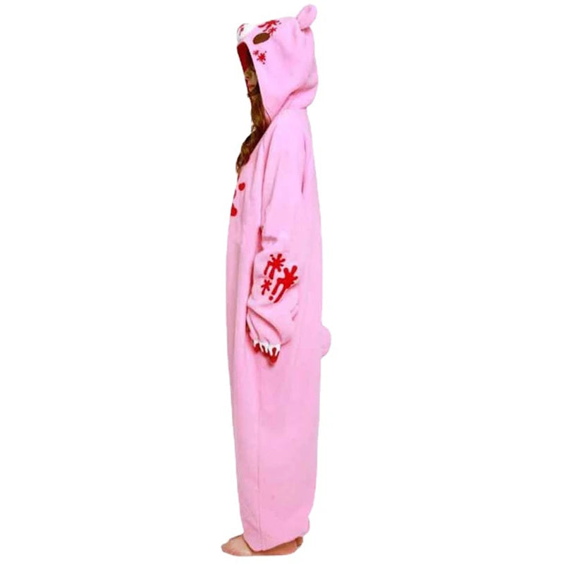 New Black Pink Gloomy Blood Bear Cosplay Costume Fleece Animal Onesies Pajamas Adult Cosplay Costume Pyjamas Sleepwear Wholesale