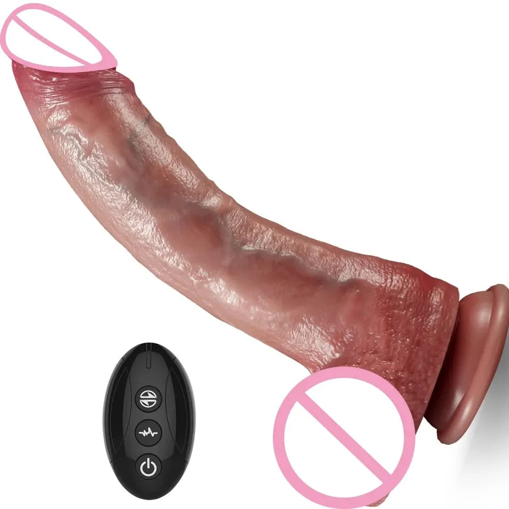 10 Inch Long Dildos For Women Automatic Telescopic Machine Sex Toys Super Big Dick Large Realistic Penis Huge Dildo Vibrator