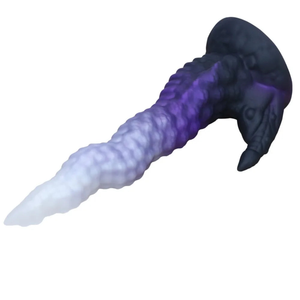 One-Horned Dragon Giant Dildo for Women Male Masturbator Dual-Purpose Anal Plug Adult Sex Toy with Backyard Theme