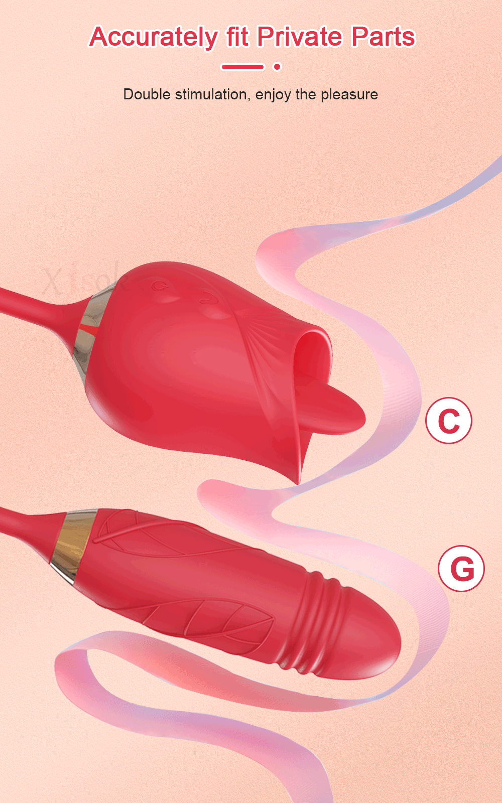 Licking Vibrator for Women Clitoral Nipple Stimulator Massager Thrusting Dildo 2 in 1 Sex Toy for Women Adult Sex Products