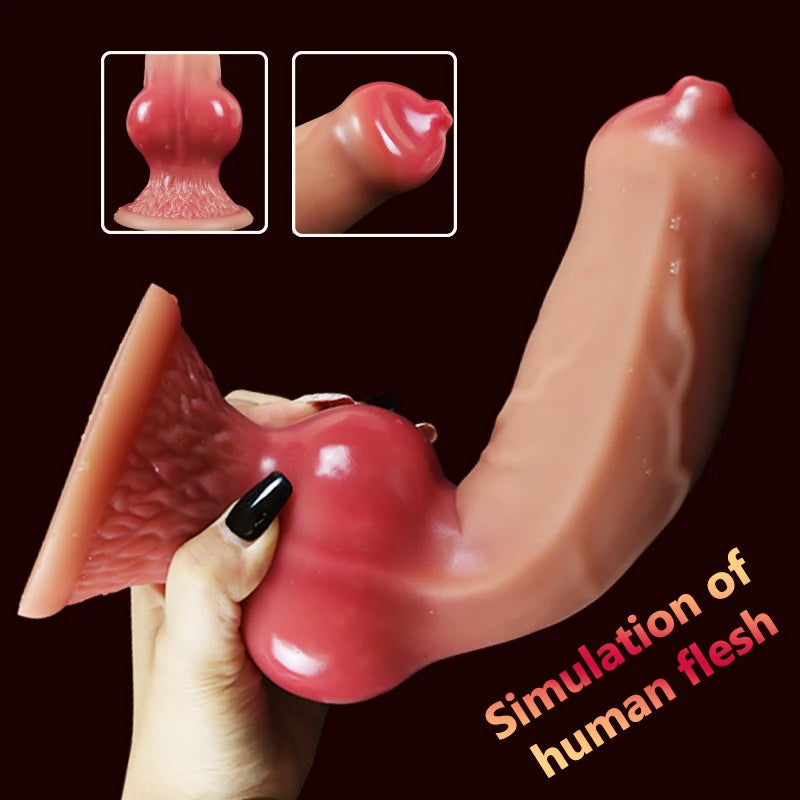 Realistic Penis with Suction Cup Dog Dildo/Huge Dildo Animal Big Butt Plug Giant Monster Cock Dick Adults Supplies for Men Women